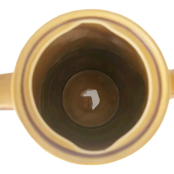 Vintage Harmony House Sears Iron Stone Yellow Gold Coffee Tea Pot with Lid 4267 - Picture 4 of 8